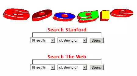 Google logo in 1997