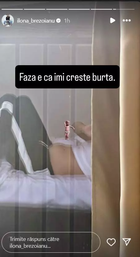 Ilona Brezoianu burtică gravidă