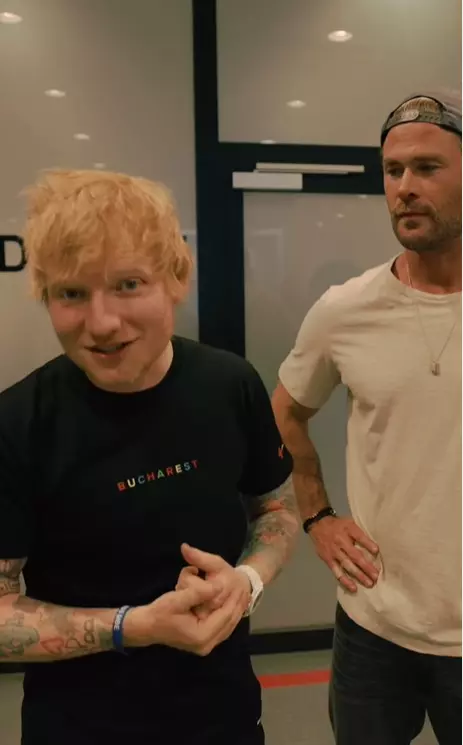 ed sheeran si chris hemsworth concert bucuresti 3