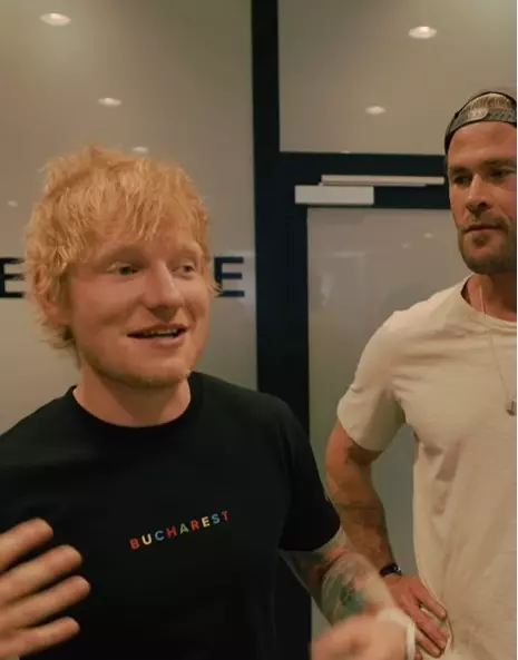 ed sheeran si chris hemsworth concert bucuresti 2
