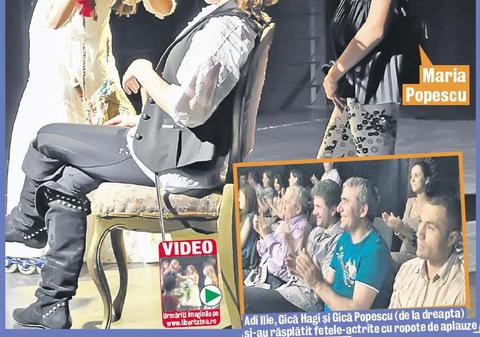 Fetele lui Gică Hagi, Gică Popescu şi Adrian Ilie au urcat pe scena Teatrului de Comedie din Bucureşti