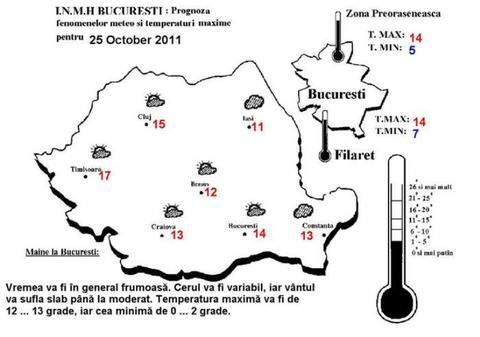 Mâine vom avea parte de vreme mohorâtă