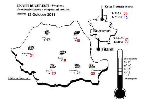 Temperaturile sunt în creştere, însă cerul va rămâne noros