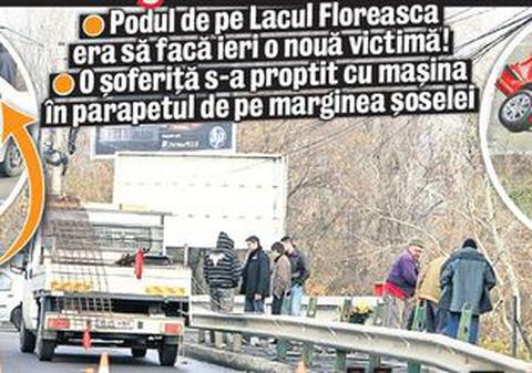 Podul de pe Lacul Floreasca era să facă o nouă victimă!