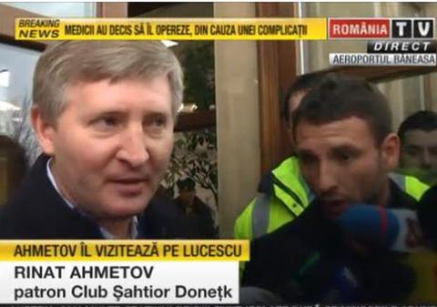 Rinat Ahmetov a ajuns la Bucureşti, pentru a-l vizita pe Mircea Lucescu