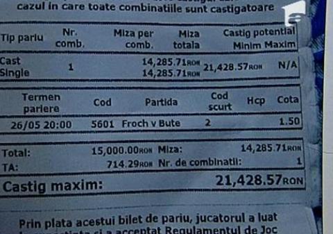 Mircea Badea a spus câţi bani a pus pe Bute! Vezi biletul fabulos! "S-au blocat fetele de la casa de pariuri"| VIDEO