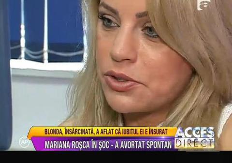 Mariana Roşca a avortat spontan după ce a aflat că un fost iubit de-al ei era încă însurat