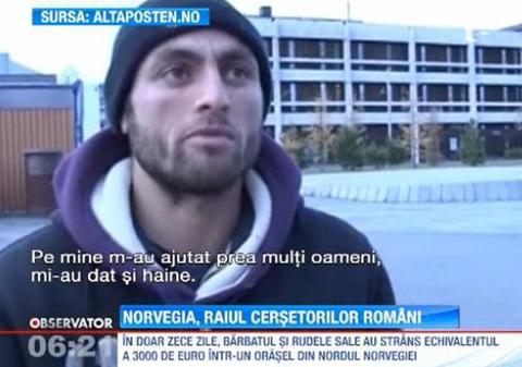 Ce viaţă! Un cerşetor român a strâns 3.000 de euro în zece zile de stat în Norvegia! | VIDEO
