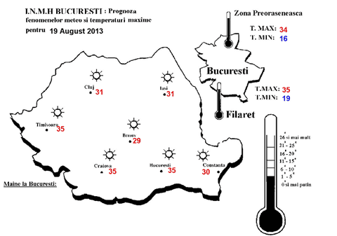 DISCONFORT TERMIC ACCENTUAT! Află prognoza meteo pentru luni şi marţi