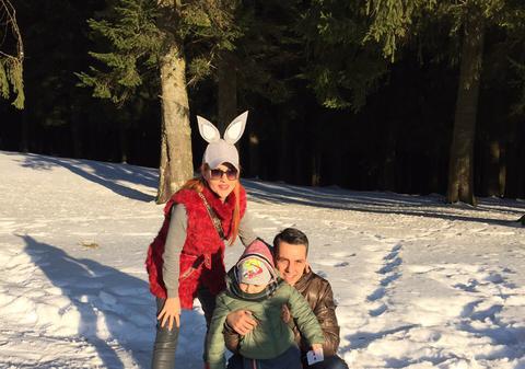 Oana Turcu a fost „Iepurașul" de pe pârtie