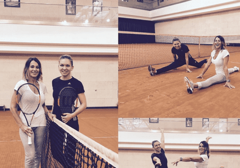 Simona Halep s-a antrenat cu fosta campioană de gimnastică Nadia Comăneci