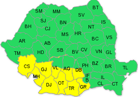 ATENȚIONARE METEO | Cod galben de viscol și ninsori
