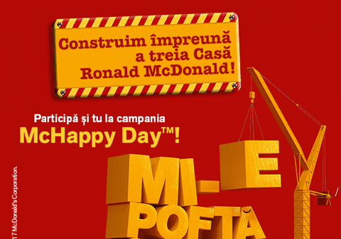 „Mi-e poftă să fac bine” între 20-26 noiembrie împreună cu Fundația pentru Copii Ronald McDonald