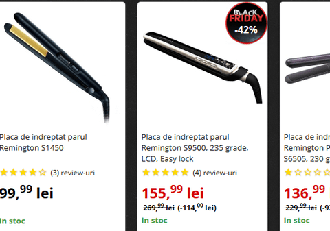Plăci de păr ieftine de Black Friday 2017