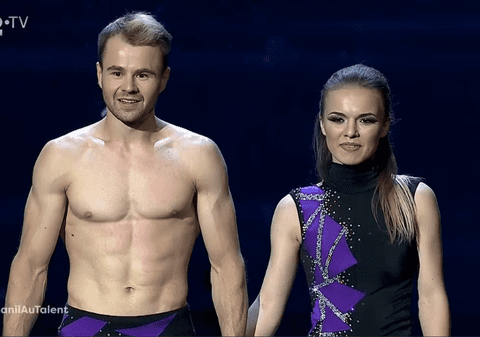 Anastasia și Serghei, cuplul care a făcut senzație pe scena “Românii au talent”. “Mi-am imaginat că acolo sunt eu cu Măruță”
