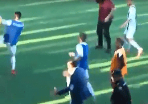 Bătaie ca-n filme la un meci din Spania! Scene incredibile la finalul unui joc dintr-o ligă inferioară | VIDEO