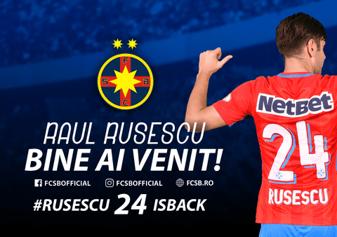 Raul Rusescu s-a întors la FCSB. Va purta numărul 24 | VIDEO