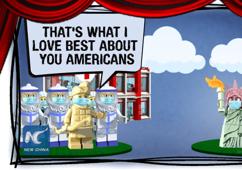 VIDEO | China a dat o nouă replică SUA pe tema coronavirusului. Scenetă animată ”Armata de teracotă” vs ”Statuia Libertății”