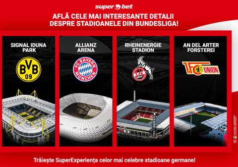 (Publicitate) Stadioanele din Bundesliga! Locurile în care fotbalul german a scris istorie!