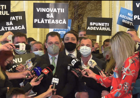 Protest al parlamentarilor PSD. Cer comisie de anchetă pentru datele privind decesele de COVID