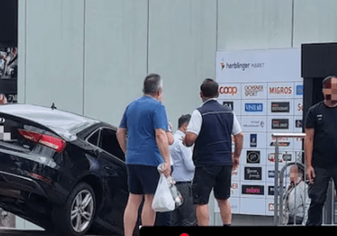 Poza zilei vine din Elveția. Un șofer a confundat scările cu o parcare subterană