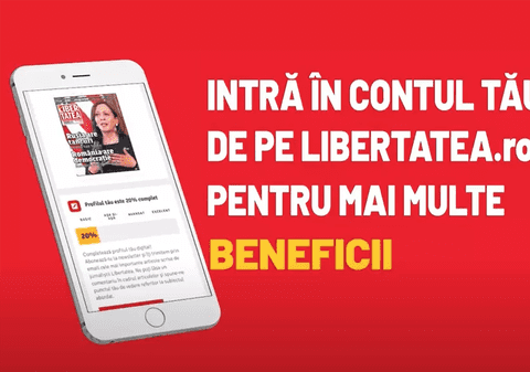 Noi avantaje și funcții ale site-ului libertatea.ro. Dacă îți faci cont, poți comenta, primești newslettere și ai notificări la evenimente