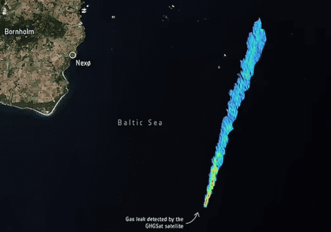 Scurgerea uriașă de gaze de la conducta Nord Stream 2 se vede din spațiu. Imagini din satelit cu fluxul de metan
