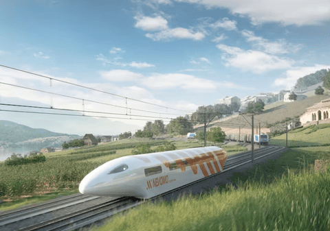 Polonezii dezvoltă un tren care „plutește” și poate atinge o viteză de 550 km/h