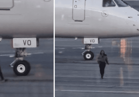 Femeie arestată la Canberra, în Australia, după ce a năvălit pe pistă și a încercat să oprească avionul, să poată urca și ea