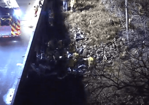 Bărbat grav rănit salvat la 6 zile după ce a rămas blocat în epava mașini sale, sub un pod, după un accident, în SUA: „A supraviețuit cu apă de ploaie”