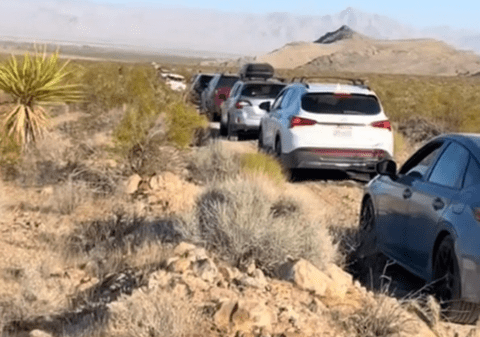 Zeci de șoferi au rămas blocați în deșertul Mojave, în SUA, în timpul unei furtuni de nisip, după ce au respectat indicațiile Google Maps | VIDEO