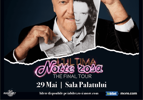 Superstarul italian Umberto Tozzi include România în ultima serie de concerte care încheie o carieră de peste 50 de ani