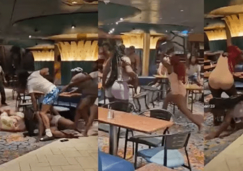 „Zonă de război”. După o noapte de petrecere, mai multe turiste americane s-au luat la bătaie, la bordul vasului de croazieră Carnival | VIDEO