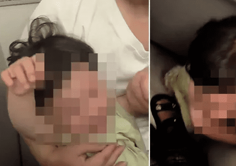 „Nu ieși, dacă nu te oprești din plâns”. Doi pasageri au smuls o fetiță din brațele bunicii și au închis-o în toaletă, pe un zbor din China