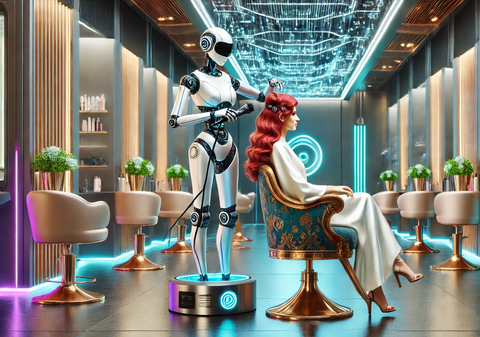 Cum va Arăta un Scaun de Coafor din Viitor într-un Salon de Înfrumusețare cu Roboți?