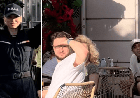 Video viral cu o jandarmeriță în uniformă care defilează pe străzile Bucureștiului: „Crezi că reziști ispitei?” | VIDEO