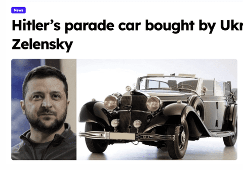 Volodimir Zelenski a cumpărat limuzina de paradă a lui Hitler cu 15 milioane de dolari, susține o publicație americană: „Imagine trucată”