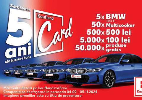 Cumpărăturile cu Kaufland Card îți aduc premii în valoare de 2.500.000 lei!