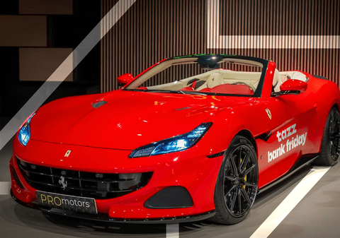 Tazz livrează mâncare cu o mașină Ferrari de Black Friday. Cum arată bolidul