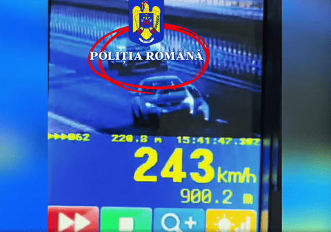 Șofer prins conducând cu 243 km/h pe A3: „Era deja în plafonul de nori, departe de decolare”