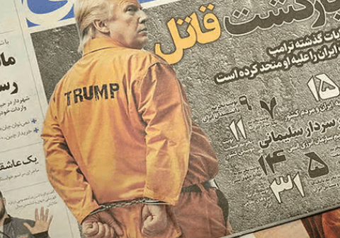 „Întoarcerea ucigașului”. Presa iraniană l-a prezentat pe Donald Trump încătușat și în haine de deținut, după victoria din alegerile SUA