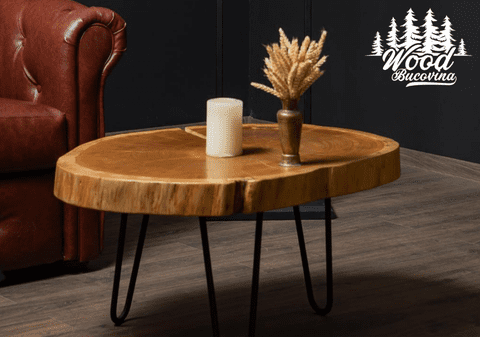 Cauți o masă de cafea deosebită pentru un interior elegant? Cercetează produsele de la Wood Bucovina