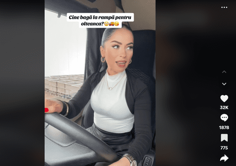 Șoferiță româncă de TIR filmată când merge în marșarier, virală pe TikTok: „Să nu mai ziceți că, vezi tu Doamne, cine a pus-o pe rampă!? Eu!” | VIDEO