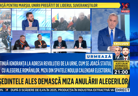 Cum l-a lipit Realitatea Plus pe Călin Georgescu într-un clip pe ecran, ca pe o icoană făcătoare de minuni