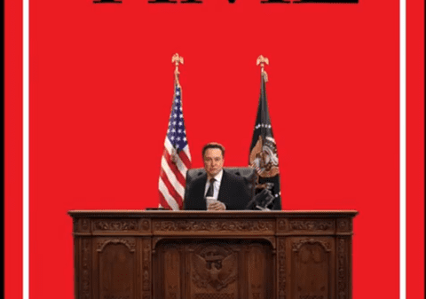 Elon Musk, pe coperta revistei Time, în Biroul Oval, în locul lui Donald Trump. Cum a reacționat președintele SUA