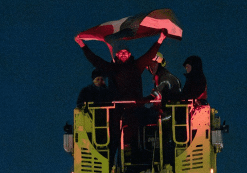 Bărbatul care s-a urcat pe Palatul Westminster cu un steag palestinian a coborât după 16 ore și a fost arestat