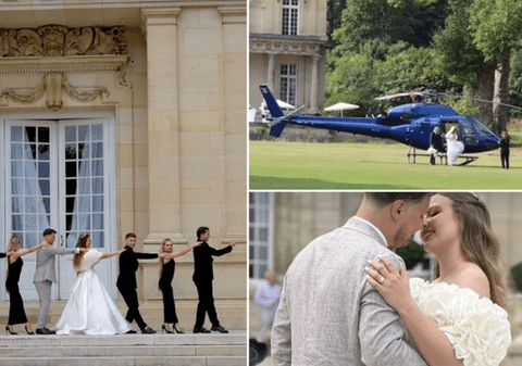 Nunta unor moldoveni a uimit Europa: socrul mic și mireasa au venit cu elicopterul la palatul din Franța, orchestră venită din Germania și mâncare adusă de la Paris