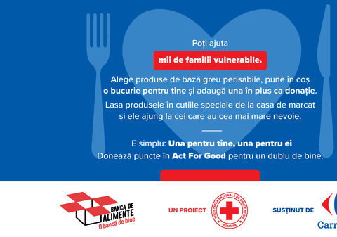 Una pentru tine, una pentru ei: vezi cum poți ajuta peste 2.350 de familii vulnerabile, în timp ce îți faci cumpărăturile