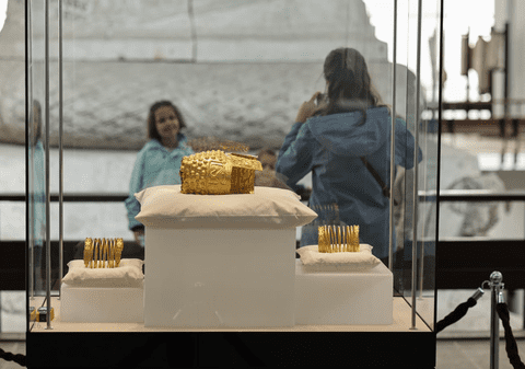 Românii nu s-au înghesuit să vadă Coiful de la Coțofenești și brățările dacice recuperate din Olanda, în prima zi în care au fost expuse la Muzeul de Istorie