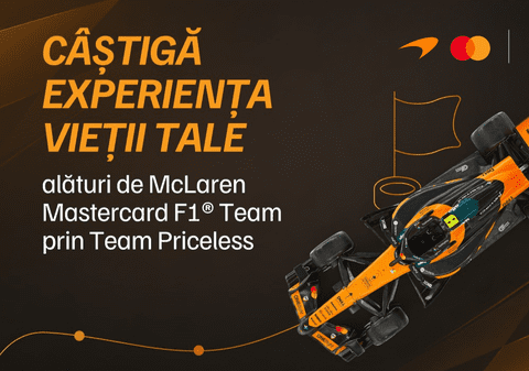 Doi români pot ajunge în mijlocul echipei campioane la Formula 1, gratis! Tot ce trebuie să faci e să participi la un quiz al Băncii Transilvania